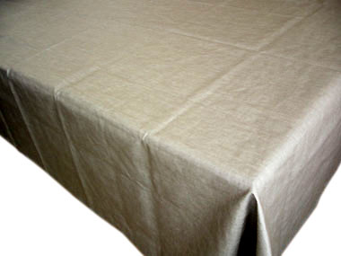Coated Linen Tablecloth (Linen. taupe)